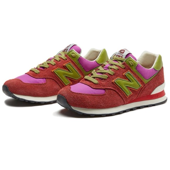 Stray Rats X New Balance 574 Retro Limited Edition Collaboration Sneakers - Red - Picture 6 of 16